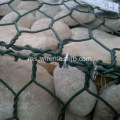 Warna Hijau Hexagonal Hole PVC Gabion Boxes Bersalut